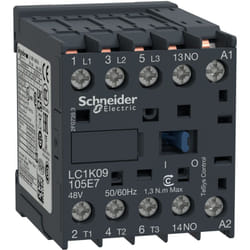 Schneider Electric - Lc1k09105e7 Schneider - Mini Contacteur Tripolaire - 3no - 9a - Bobine 48vca - Vis étrier - Tesys Lc1k09