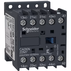 Contacteur auxiliaire 4P - 10A - 2NO+2NF - Schneider CA2KN22B7 Ce contacteur tétrapolaire fabriqué par Schneider Electric (an ...