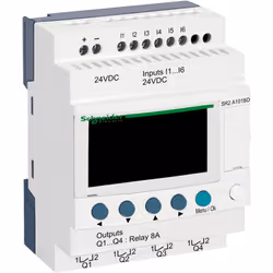 Relais Zelio Compact 10 entrées sorties - Alimentation 24Vcc Le relais intelligent SR2A101BD de Schneider Electric est un con ...