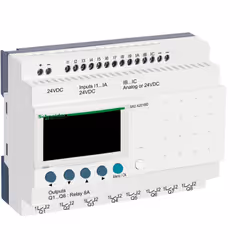 Relais Zelio Compact 20 entrées sorties - Alimentation 24Vcc Le relais intelligent SR2A201BD de Schneider Electric est un con ...