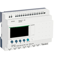Schneider Electric - Sr3b261b Schneider - Automate Zelio Logic - Relais Intelligent 24 E/s Extensibles - 24vca - Horloge + Afficheur