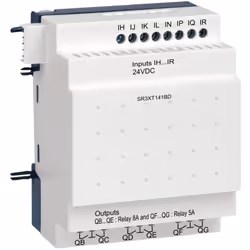 Module d'extension 14 entrées sorties TOR - Alimentation 24Vcc Le module d'extension SR3XT141BD fabriqué par Schneider Electr ...