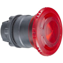 Schneider Electric - Harmony tête coupure d'urgence lumineux Ø40 tourner pour déverrouiller Ø22 rouge - ZB5AW743