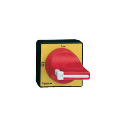 Poignée rotative avant poignée rouge diamètre 22,5mm 1/3 cadenas 80x80x45mm