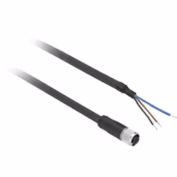 Connecteur Femelle Droit - 3 broches Connecteur M8 femelle de la gamme OsiSense XZ fabriquée par Schneider Electric. Composé ...
