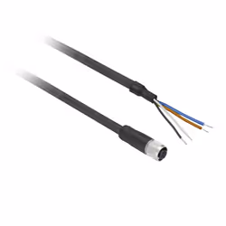 Schneider Electric XZCP1141L5, 5 m, M12, Femelle, Noir, Polyuréthane (PUR), -40 - 80 °C