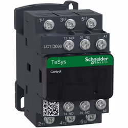 Contacteur de puissance 3P - 9A - 3NO - Schneider LC1D096F7 Ce contacteur de puissance tripolaire fabriqué par Schneider Elec ...