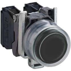 Harmony bouton-poussoir noir IP69K Ø22 - à impulsion - 1F - XB4BP21
