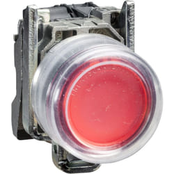 Schneider Electric - Harmony XB4 - bouton poussoir - Ø22 - capuchonné affleurant - 1O - rouge - XB4BP42