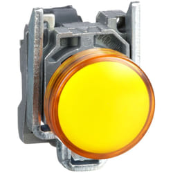 Schneider Electric - Harmony voyant rond Ø22 - IP66 - orange - led intégrée - 120V - XB4BVG5