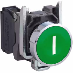 Harmony XB4 bouton poussoir impulsion diam. 22 marqué vert 1F vis étrier SCHNEIDER XB4BA3311Harmony XB4 bouton poussoir à imp ...