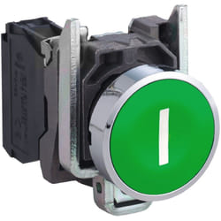 Schneider Electric - Harmony XB4 bouton poussoir impulsion diam. 22 marqué vert 1F vis étrier schneider XB4BA3311
