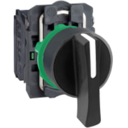 Harmony XB5 - bouton tournant à crosse - Ø22 - 3 pos fix - noir - 2F - vis étr - XB5AJ33
