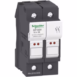 Porte fusibles 32A 2P TeSys MGN15718 Issu de la gamme TeSys DF, ce porte fusible coupe l'électricité du circuit en cas de cou ...