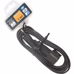 Prolongateur domestique HO3VVH2F - 2x0.75 mm² - 3 m - noir