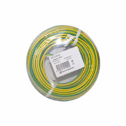 Câble h07vu 1x1.5 10m v/jaune couronne 60101015c de la marque ELECTRALINE Câble h07vu 1x1.5 10m v/jaune couronne 60101015c