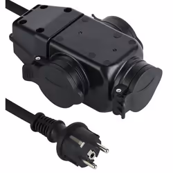 Electraline 46140 Rallonge en Caoutchouc 20M Prise Industrielle IEC fiche à 3 Broches adaptée pour Caravane Camping Caravane  ...