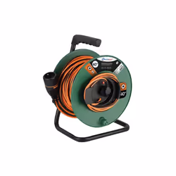 Enrouleur jardin électralock 3x1.5 40m de la marque ELECTRALINE Avec verrouillage des fiches.