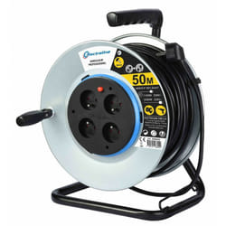 ELECTRALINE Enrouleur de câble électrique bricolage avec terre L. 50 m ho5vvf 3g1.5
