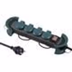 ELECTRALINE Bloc 4X2P+T avec interrupteur 3G1.5 4 m