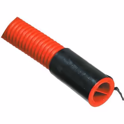 Gaine annelée - EDF - Couronne 25 m - Diamètre 50 mm - Rouge - PVC - Extérieur