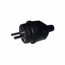 Fiche male caoutchouc 16A/250V 2P+T Electraline