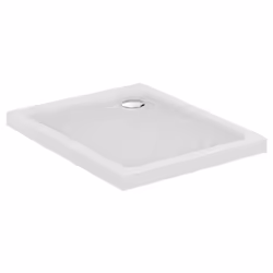 Receveur antidérapant 80 x 80 Ulysse à poser ceramique carré blanc