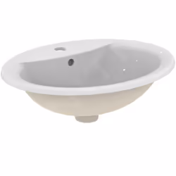 Lavabo en céramique à encastrer couleur : blanc matériau : céramique dimensions : 550 x 440 x 190 mm avec trop-plein avec tro ...