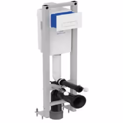 Ideal Standard ProSys - Bâti support autoportant pour WC suspendu, Double chasse 4/3L + Plaque Blanche (R0358AC) CONVIENT A T ...