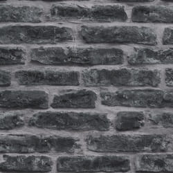 Papier Peint Intissé Imitant Industry Noir 52 cm x 10 m Briques - Easy