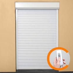 Volet Roulant Recoupable Pvc - H 220 Cmx L 120 Cm - Manoeuvre Electrique Radio - Blanc