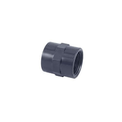 Manchon mixte - GENERIQUE - Ø 50 mm x 1 Pouce 1/2 - PVC - A visser - Coude