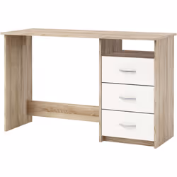 Description générale Le bureau Aristote combine fonctionnalité et design avec ses 3 tiroirs et 1 niche, offrant un rangement  ...