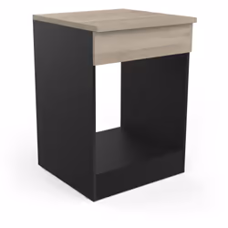 La praticité et l'esthétique de ce meuble pour four décor chêne kronberg et noir KOREY vous permet d'apporter du style et du ...