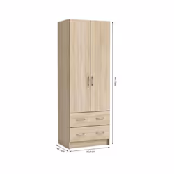 Description générale Découvrez l'armoire de chambre adulte DUAL, un meuble alliant style classique et fonctionnalité. Fabriqu ...
