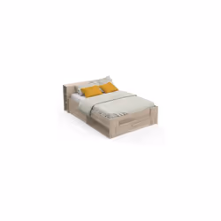 Optez pour ce lit avec rangements au décor chêne signé FOUCO et gagnez plus d'espace dans votre chambre à coucher. Ce modèle ...