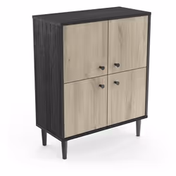 Découvrez le buffet 4 portes Arty et apportez du style à votre pièce. Son coloris tendance mélange un effet chêne kronberg et ...