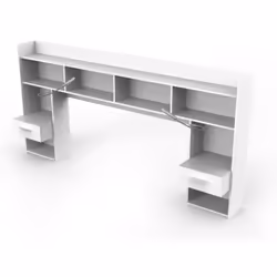 Environnement de lit 140 cm blanc perle seattle