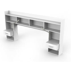 Environnement de lit 140 cm blanc perle seattle