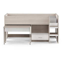Habitat Et Jardin Lit Mezzanine Avec Bureau "nano" - 90 X 200 Cm - Marron