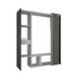 Kit dressing + rideau - Chêne Waterford / Lin tisse - L150 x P499 x H183 cm - MONTANA