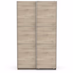 Caractéristiques produit : Armoire 2 portes coulissantes Ghost. En panneaux de particules 15 et 15 mm. Aménagement : Penderie ...
