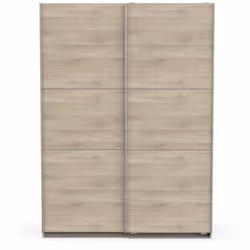 Caractéristiques produit : Armoire 2 portes coulissantes Ghost. En panneaux de particules 15 et 12 mm. Aménagement : Penderie ...