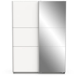CALICOSY - Armoire 2 portes coulissantes et miroir Ghost - L148 cm