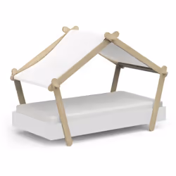Habitat Et Jardin Lit Cabane Surélevé Enfant " Lodge " - 70 X 140 Cm - Blanc Mat