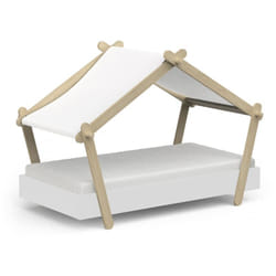 Habitat Et Jardin Lit Cabane Surélevé Enfant " Lodge " - 70 X 140 Cm - Blanc Mat