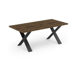 Table a manger monaco - Décor bois oak et noir - L180 x P90 x H74.8 cm Demeyere