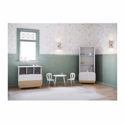Bibliotheque en MDF 12 & 15mm - DEMEYERE - STYLE SCANDINAVE - ECO-FRIENDLY : peinture laquée sans métaux lourds - COLORIS : B ...