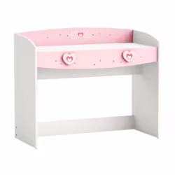 Beau bureau ANASTASIA aux coloris rose et blanc avec motif et poignée coeurs. Complétez l'ameublement de la chambre de votre ...
