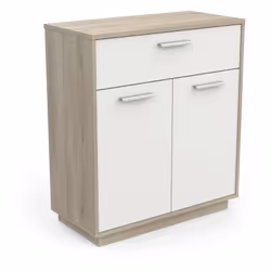 Pratique et sobre, découvrez le meuble de rangement 2 portes + 1 tiroir Léo. Son style épuré et son faible encombrement au so ...